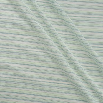 Green striped fabric