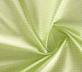 Green mikado jacquard vichy