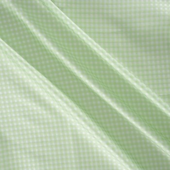 Mikado jacquard vichy verde manzana