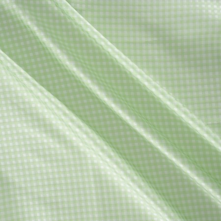 Apple green mikado jacquard vichy