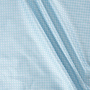 Mikado jacquard vichy azul claro