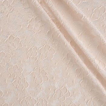 Pink jacquard cloqué floral