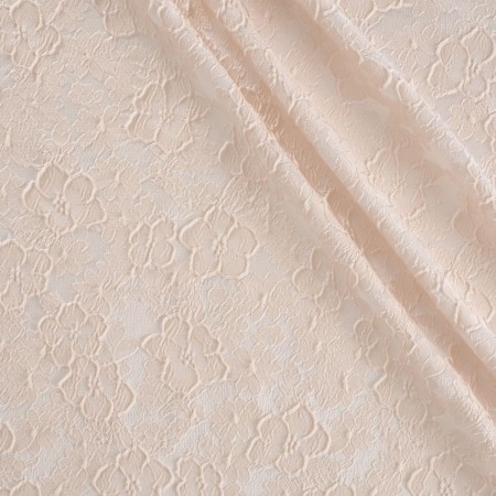 Pink jacquard cloqué floral