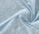 Blue jacquard cloqué floral