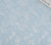 Blue jacquard cloqué floral