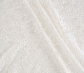 Jacquard cloqué floral blanco