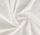 Jacquard cloqué floral blanco