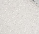 Jacquard cloqué floral blanco