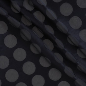 Blue navy jacq. dots fil coupe