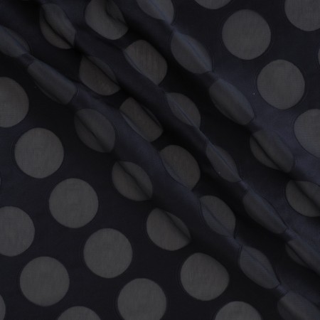 Blue navy jacq. dots fil coupe