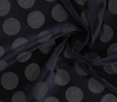 Blue navy jacq. dots fil coupe