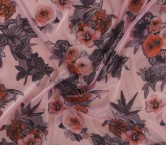 Fuxia organza flower jacquard