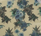 Yellow organza flower jacquard