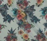 Yellow organza flower jacquard