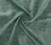 Green jacquard fil coupe floral