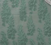 Green jacquard fil coupe floral