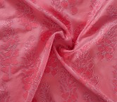 Pink jacquard fil coupe floral