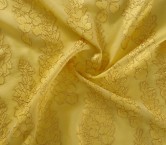 Yellow jacquard fil coupe floral