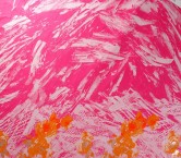 Pink orange jacq. cenefa lamé fil coupé