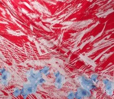 Blue red jacq. cenefa lamé fil coupé