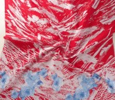 Blue red jacq. cenefa lamé fil coupé