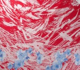 Blue red jacq. cenefa lamé fil coupé