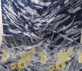 Yellow navy jacq. cenefa lamé fil coupé