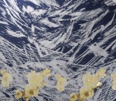 Yellow navy jacq. cenefa lamé fil coupé