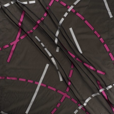 Pink black fil coupe geometric