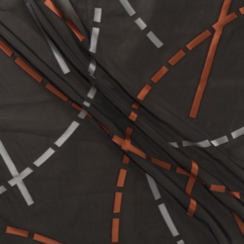 Orange black fil coupe geometric