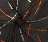 Orange black fil coupe geometric