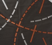 Orange black fil coupe geometric