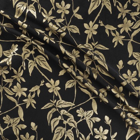Black gold jacquard lamé