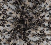 Bordado flor fantasia negro