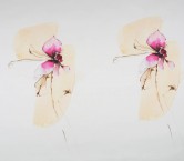 Raso estampado orquÍdea rosa pano 120 cm