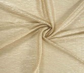 Gold-ivory jersey pleated leather