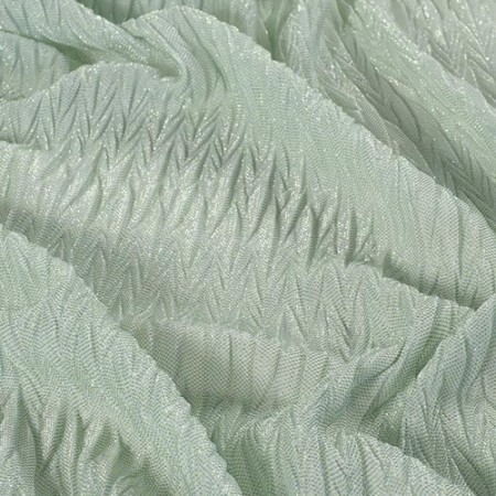 Ligth green lurex jersey pleated