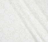 Algodón bordado floral blanco