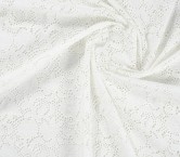 AlgodÓn bordado floral blanco