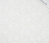 Algodón bordado floral blanco