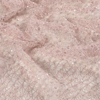 Guipur metÁlico nodos rosa claro
