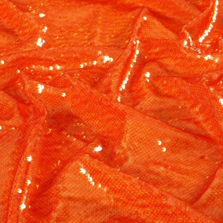 Orange translucid sequins 5mm