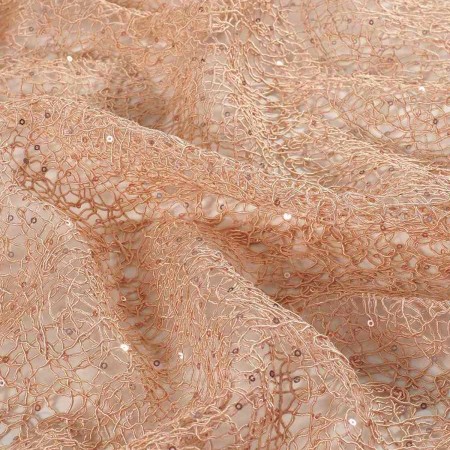 Guipur textura orgÁnica coral