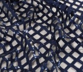 Navy macro net sequins