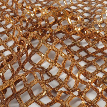 Copper macro net sequins