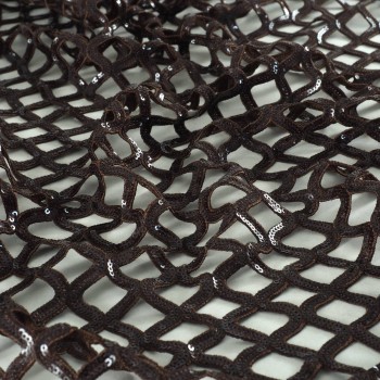 Brown macro net sequins