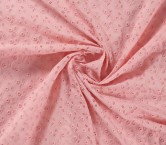 AlgodÓn bordado florecitas rosa