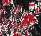 Lagrima de lentejuela   rojo negro blanco