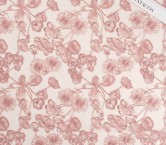 Pink outlined floral embroidery