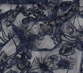 Bordado floral perfilado navy 177-032